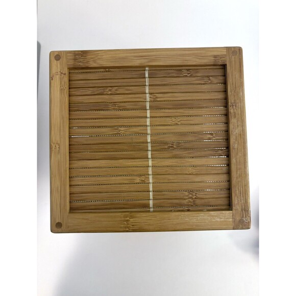 Bamboo Square Tissue Box Cover - Picture 9 of 9